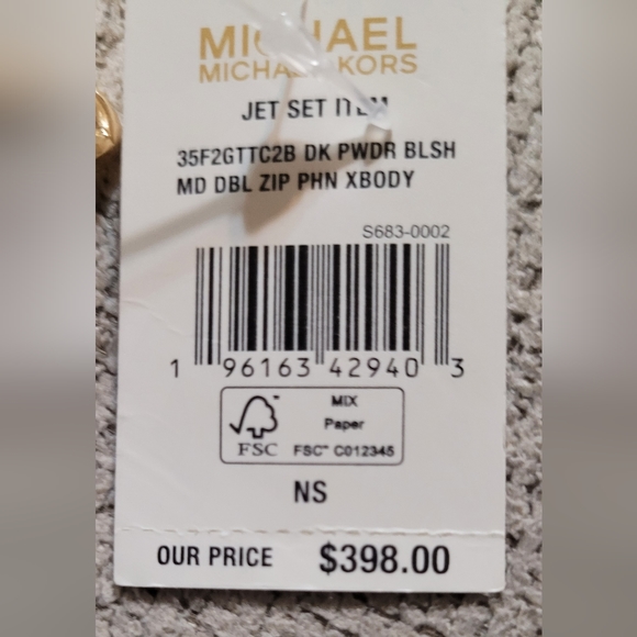 NWT - MICHAEL KORS JET SET MEDIUM DOUBLE ZIP CROSSBODY - Picture 6 of 6